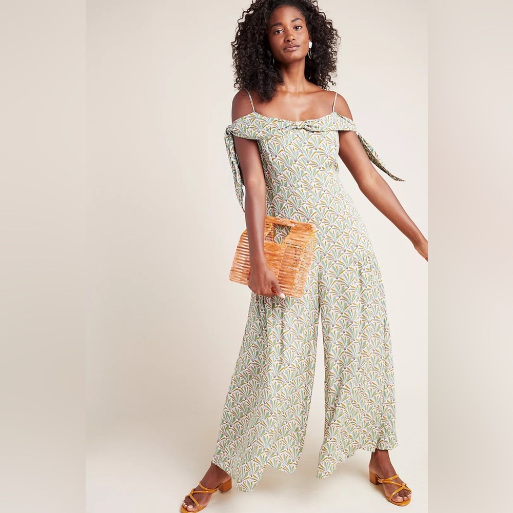 Anthropologie // Amelie Open Shoulder Jumpsuit